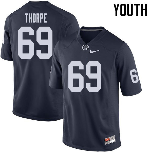 NCAA Nike Youth Penn State Nittany Lions C.J. Thorpe #69 College Football Authentic Navy Stitched Jersey DTM7598CK